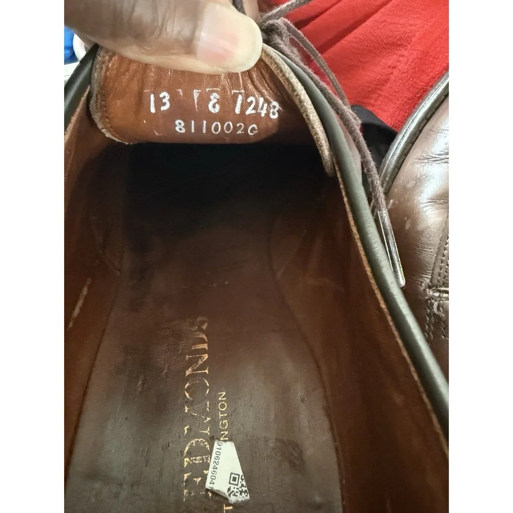 ALLEN EDMONDS Port Washington Black‎ Dress Shoes Mens 13 D bench welt